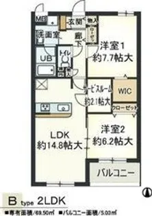 ノブレ甲子園口【3階】の間取り
