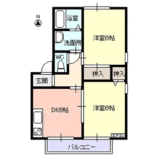 ディアス カムトゥルー【1階】の間取り