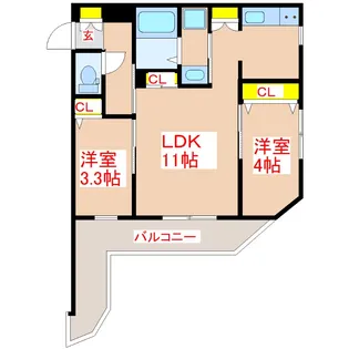 WAVEON【3階】の間取り