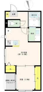 スヴニール田島【1階】の間取り