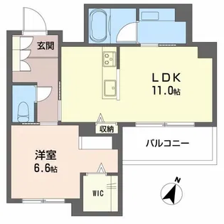 南浜田レジデンス【2階】の間取り