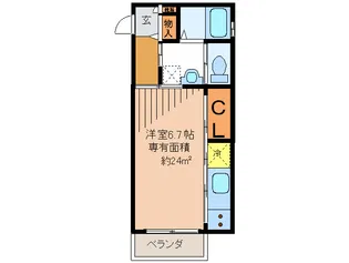 シャ-メゾン川西【2階】の間取り