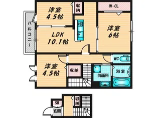 メゾンド・和【2階】の間取り