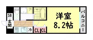 サムティ中之島WEST【9階】の間取り
