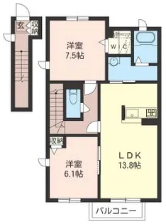 ガーデンフィールド A【2階】の間取り