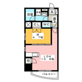 エソール駅前通り【8階】の間取り
