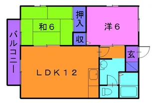 タウンコート久慈【1階】の間取り