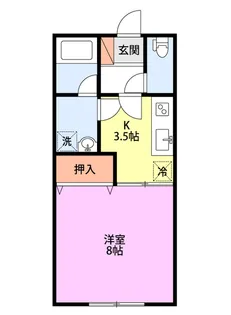 サンライズシライシ2号棟【1階】の間取り