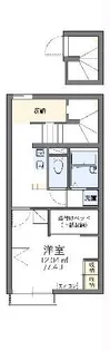 レオパレスきらら【2階】の間取り