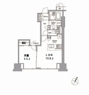 レキシントンスクエア白金高輪【19階】の間取り