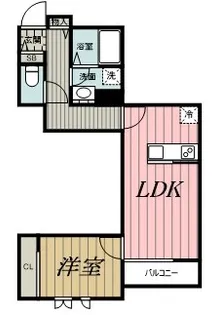 エキューム登戸【1階】の間取り