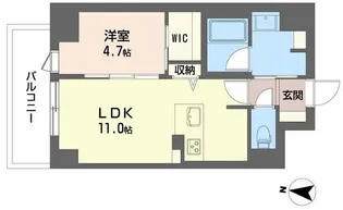 大阪府大阪市北区本庄西2【マンション】の間取り