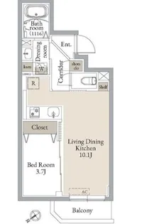 ルネサンスコート門前仲町【4階】の間取り