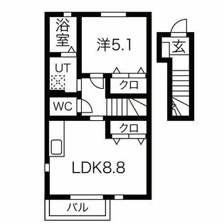 1LDKの間取り画像