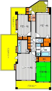 東京都立川市羽衣町1【マンション】の間取り