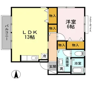 ベェルヴィジュール B棟【2階】の間取り