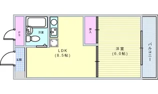 大阪府大阪市東住吉区矢田1【マンション】の間取り