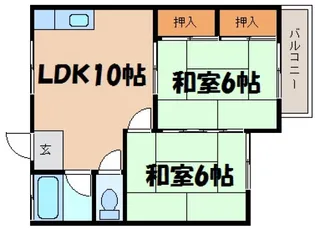 はくび荘【2階】の間取り