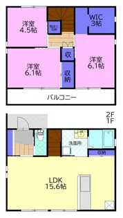 栃木県宇都宮市御幸ケ原町【一戸建】の間取り