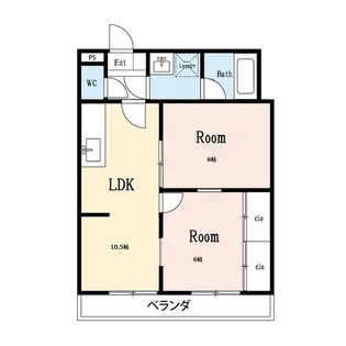 グローリオ高畑【3階】の間取り