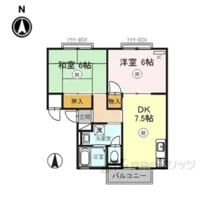 ホワイトヴィラ弐番館【2階】の間取り