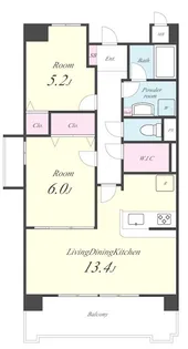 シャルマンフラットリヴァーII【2階】の間取り