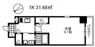 エスリード神戸兵庫駅マリーナスクエア【9階】の間取り