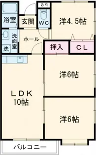 サンエイハイツ【1階】の間取り