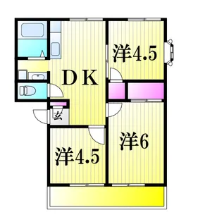 シミズハイツ【2階】の間取り