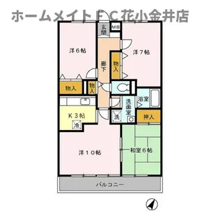 ブライトンパーク【3階】の間取り