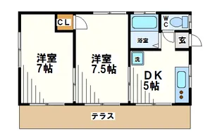 東京都世田谷区粕谷3【アパート】の間取り