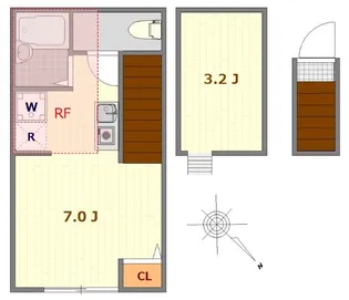 東京都調布市下石原2【アパート】の間取り