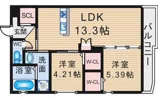グローコートVII【1階】の間取り