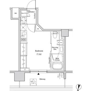 ザ・パークハビオ代々木【5階】の間取り