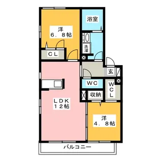 カサデアンジェラ【1階】の間取り
