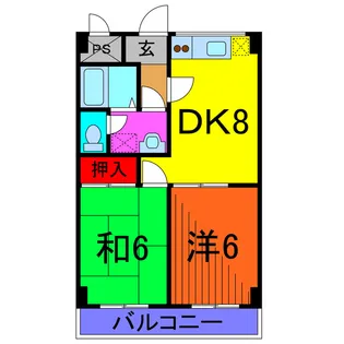 マンション江藤【4階】の間取り