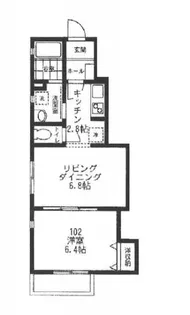 神奈川県横浜市神奈川区三枚町【アパート】の間取り
