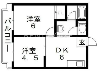 富士マンション【4階】の間取り