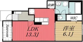 千葉県千葉市稲毛区長沼町【アパート】の間取り