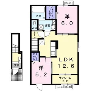 クレール【2階】の間取り
