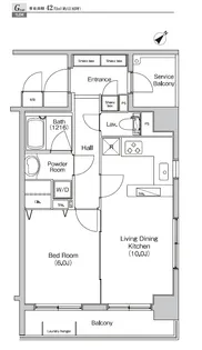 プライムアーバン月島【7階】の間取り