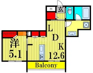 メゾンクレール谷在家【3階】の間取り