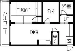 レピュート平岸【2階】の間取り