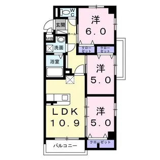 3LDKの間取り画像