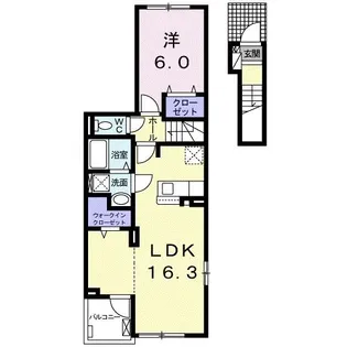 兵庫県加古川市尾上町池田【アパート】の間取り