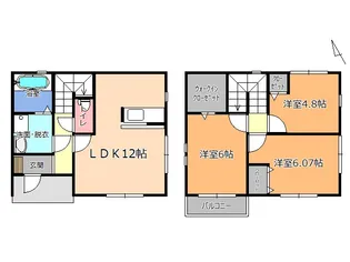 栃木県宇都宮市石井町【一戸建】の間取り
