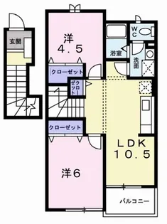 2LDKの間取り画像