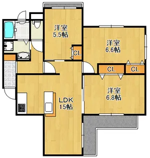 神奈川県横浜市港北区日吉本町3【マンション】の間取り