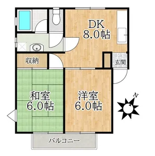 東京都江戸川区西葛西1【アパート】の間取り