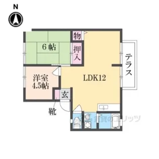 アルファ生駒【1階】の間取り